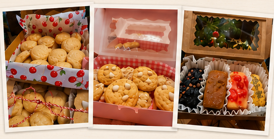 Fresh-baked cookies, squares, and seasonal treats